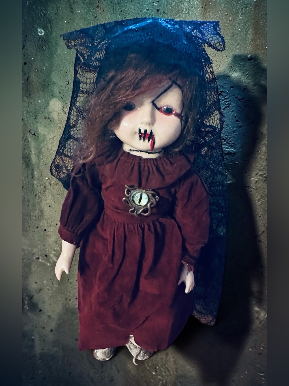 Dark Red Gothic Doll OOAK
